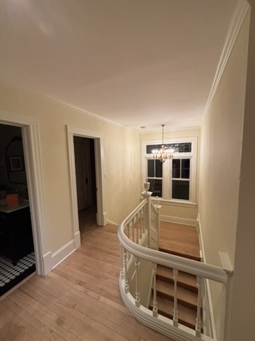 Interior staircase after painting